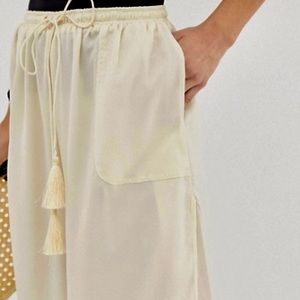 Free People Soft High Side Split Palazzo Nude